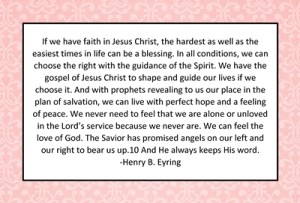 If we have faith in Jesus Christ…quote